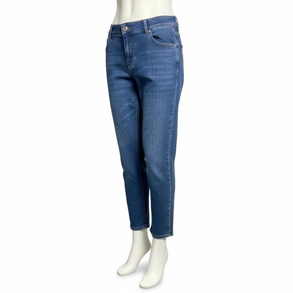 Lincoln Outfitted Comfort Flex womens Jeans Medium Wash Size 12 Denim - Picture 1 of 9